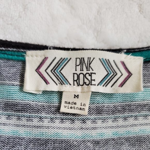 PINK ROSE STRIPED DRESS - Picture 3 of 5